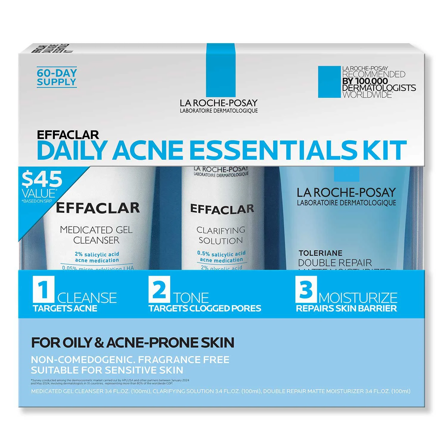 2412 Kit esencial Effaclar para el acné de uso diario — Gel