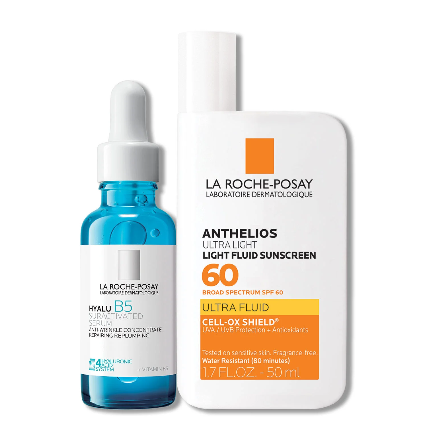 La Roche-Posay Suero Hyalu B5 y protector solar Anthelios Ultra Light con SPF 60